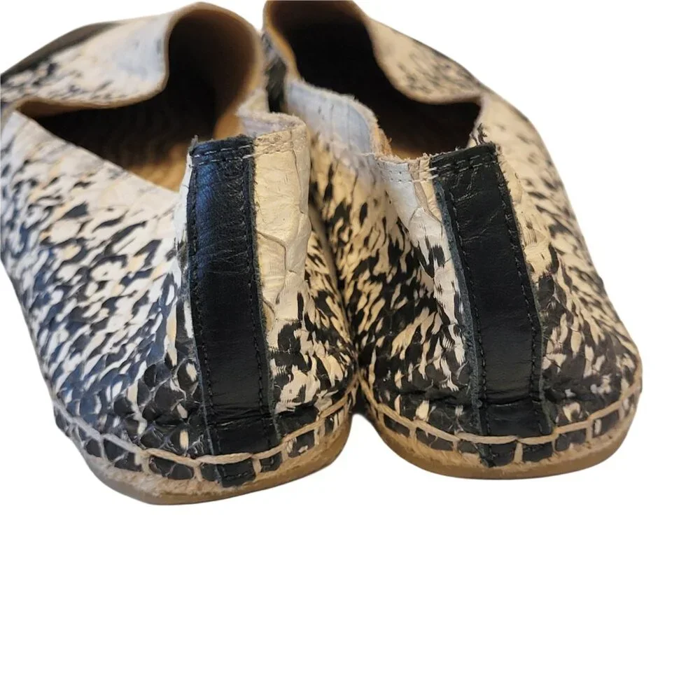 Loeffler Randall Black and White Espadrille Flats 7.5